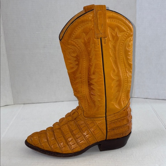 Rudel Crocodile Leather Cowboy Boots Size 7.5 E Mens Vintage - Picture 6 of 17